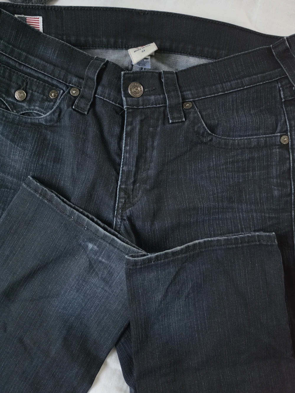True Religion Men's Dark Indigo Straight Jeans